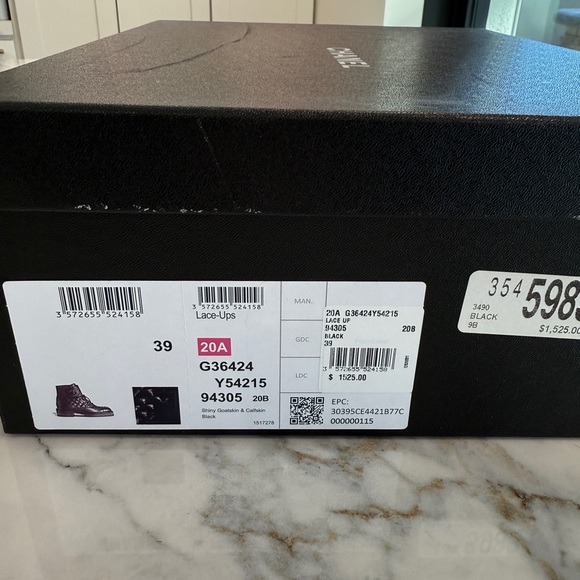 Authentic Chanel Black leather Brave combat boot Size 39 - Picture 3 of 5